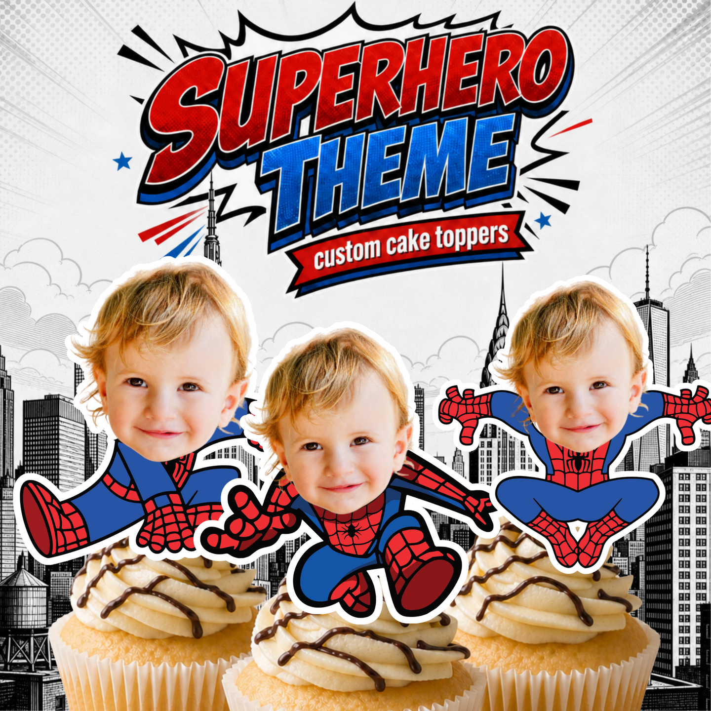 Spider-Man Cake Toppers Set